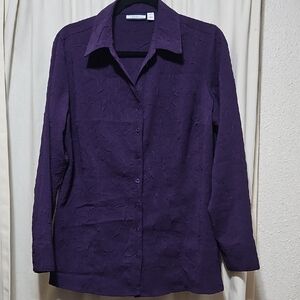 Croft & Barrow Deep Purple Button-Down Shirt